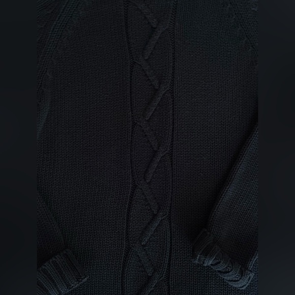 Vintage Black Knit Sweater St. John’s Bay Petite Small - Picture 3 of 6